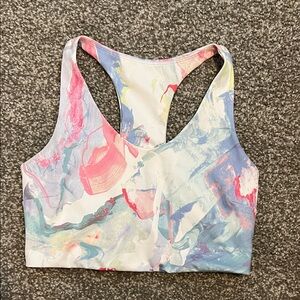 Zella Pastel Abstract Sports Bra